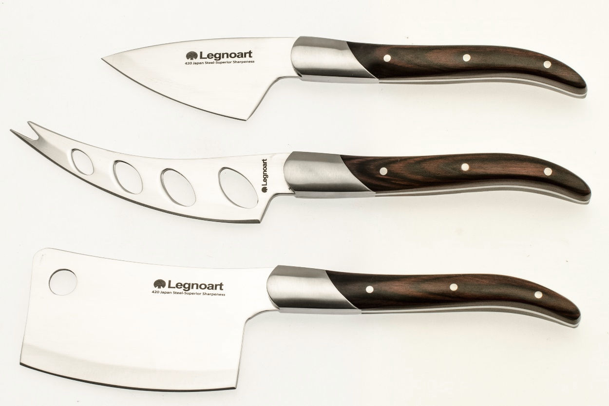 Legnoart REGGIO Osteknivesæt Mørkt træ